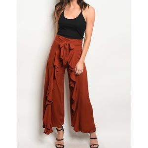 ❣️SOLD OUT❣️Boho High waist Ruffle Wrap Pants